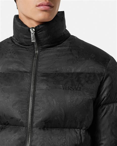 versace puffer jacke|versace barocco puffer jacket.